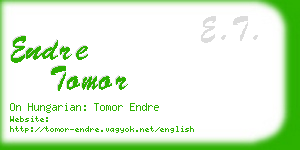 endre tomor business card